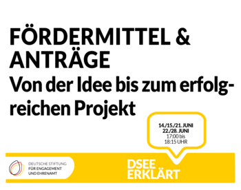 Projektblatt DSEEerklärt Fördermittel und Anträge