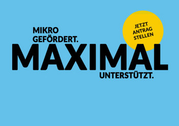 Slogan zur Mikroförderung der DSEE: Mikro gefördert. Maximal unterstützt.