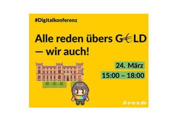 Infobild zur Digitalkonferenz mit Datum und Uhrzeit