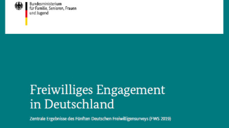 Türkises Cover des 5. Deutschen Freiwilligensurveys