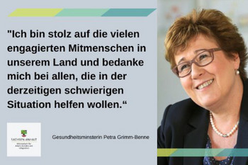 Petra Grimm Benne zum Engagement während der Corona-Pandemie