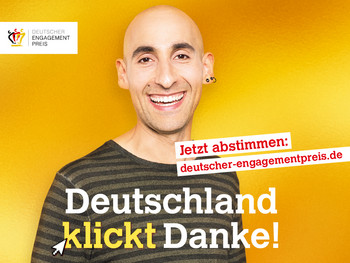 Deutschland klickt Danke - Plakat zum Engagementpreis