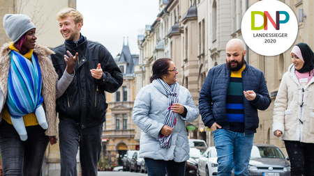 Engagierte des WELCOME Treffs beim Deutschlern-Spaziergang